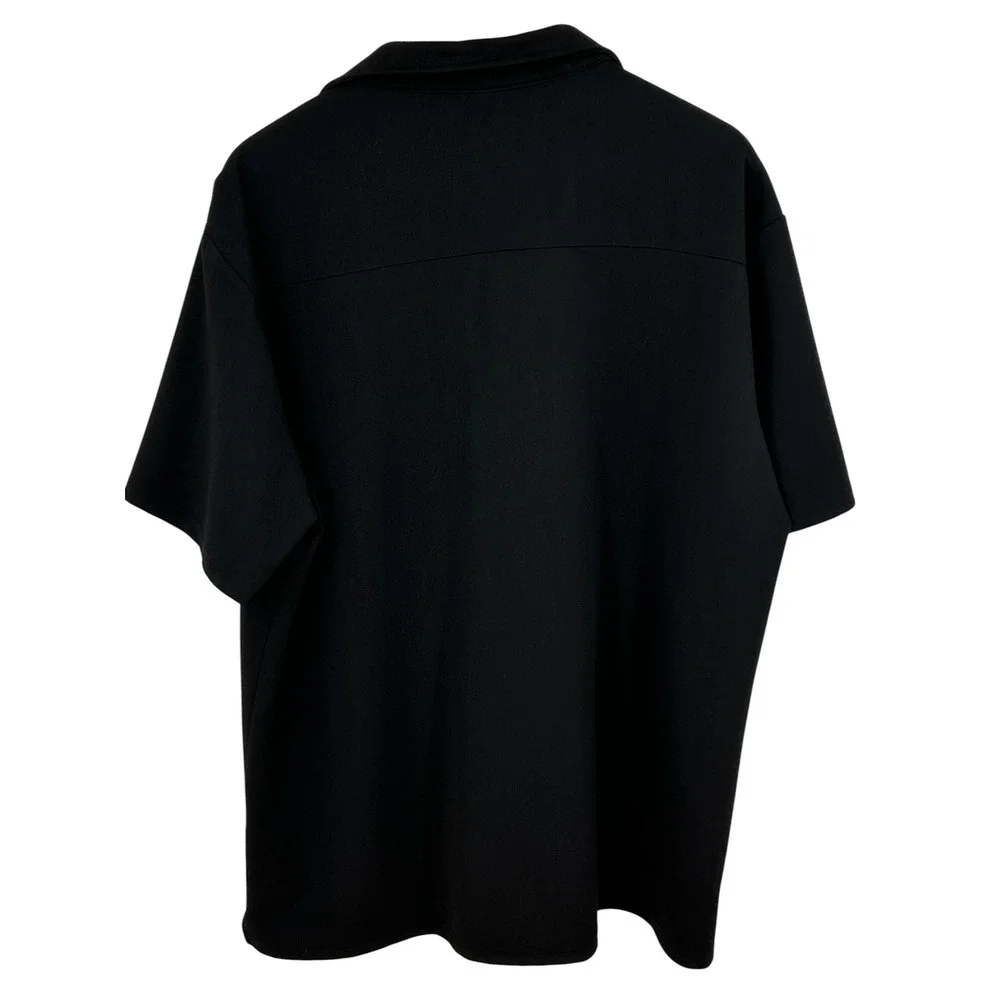 Coofandy Mens Short Sleeve Button Down Shirt Black‎ XXL Casual Summer